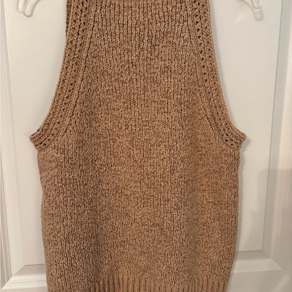 J. Crew NWOT Pointelle Tan Sleeveless Sweater - Picture 5 of 6